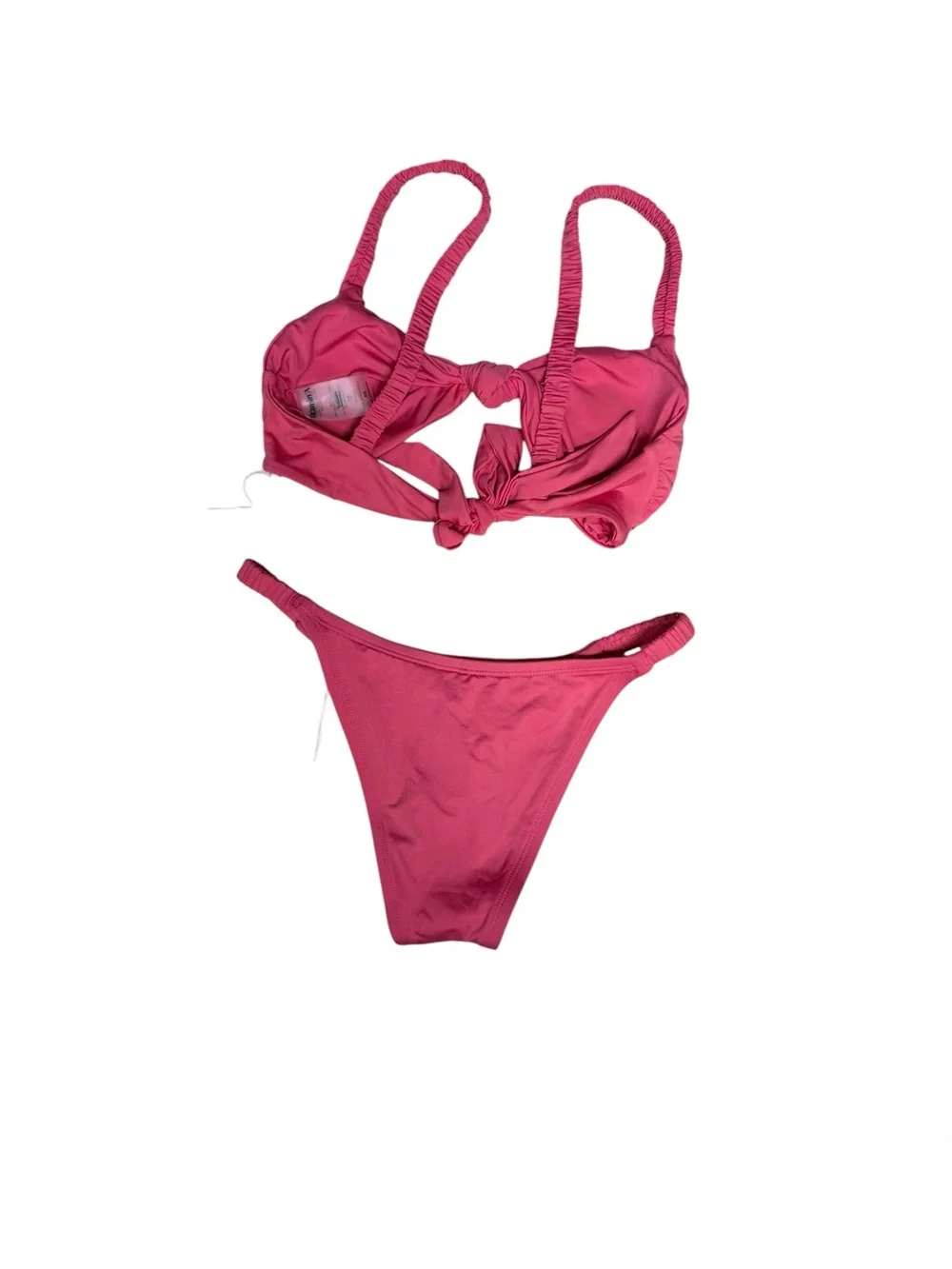 Vitamin A Knot Front Pink Bikini Set